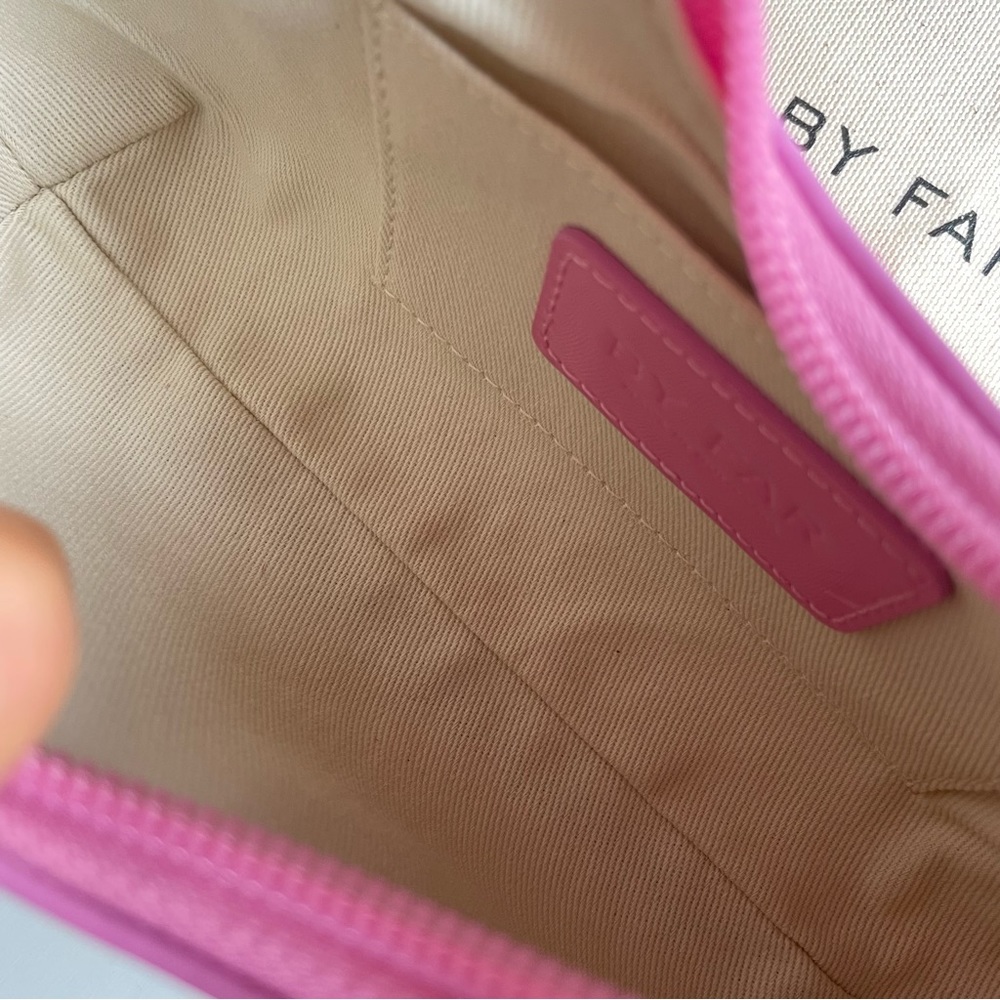 NEW BY FAR Baby Amber Patent Leather Shoulder Bag in Flamingo Pink - Picture 14 of 16